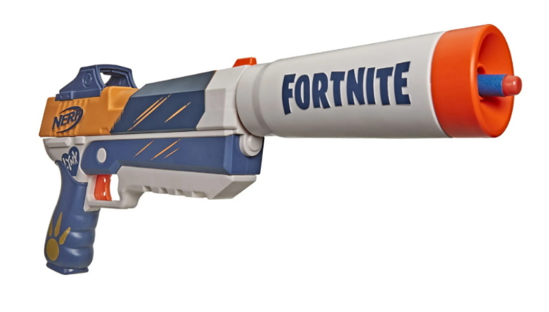 NERF FORTNITE PISTOLA CON SILENZIATORE MEOWSCLES
