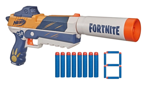 NERF FORTNITE PISTOLA CON SILENZIATORE MEOWSCLES