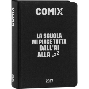 DIARIO AGENDA COMIX 16 MESI MIGNON PLUS BLACK & SILVER