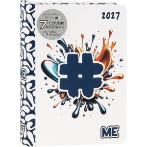 DIARIO AGENDA 16 MESI MEDIUM HASHTAG BLU COLOR ME