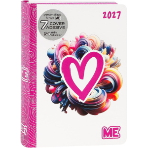 DIARIO AGENDA 16 MESI MEDIUM LOVE PINK  COLOR ME