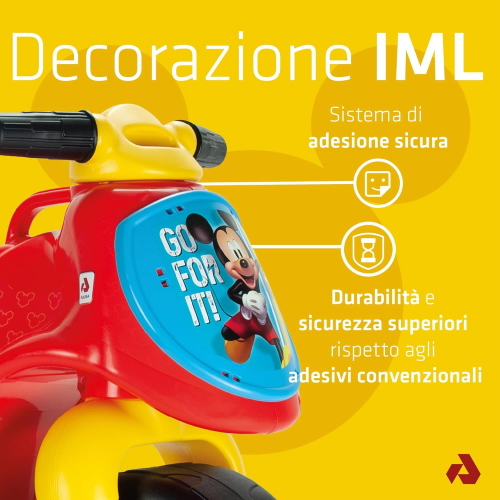 MOTO CAVALVABILE PRIMI PASSI NEOX MICKEY TOPOLINO ROSSA