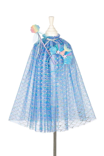 MANTELLINA DA SIRENA MARLYA CON CORONA E BACCHETTA, 3-4 YRS, PHANINE