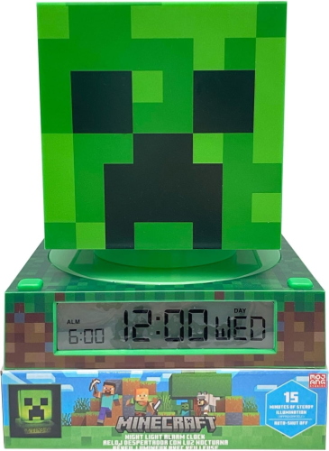 LAMPADA 3D MINECRAFT CON SVEGLIA E DATA