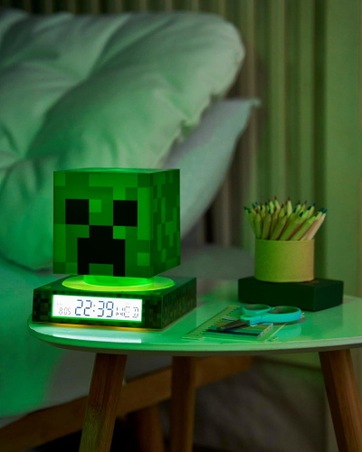 LAMPADA 3D MINECRAFT CON SVEGLIA E DATA