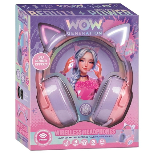 WOW GENERATION CUFFIE DA GAMING CON MICROFONO RETRAIBILE 