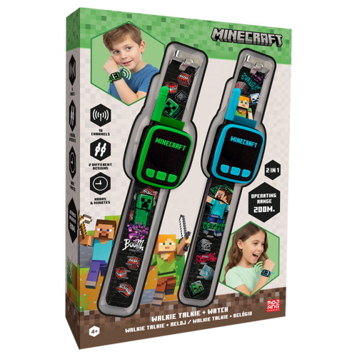 WALKIE TALKIE OROLOGI SET 2 IN 1 MINECRAFT