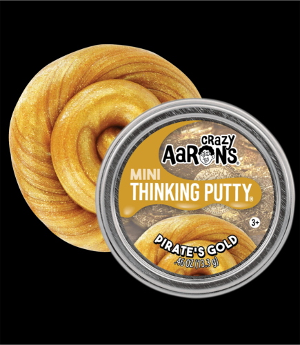 CRAZY AARON'S MINI THINKING PUTTY PIRATE'S GOLD- PASTA MODELLABILE