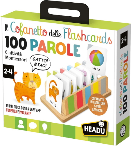 COFANETTO FLASHCARDS 100 PAROLE MONTESSORI