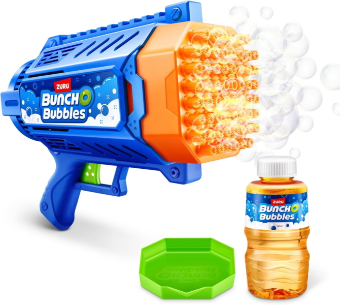 BUNCH O BUBBLES - PISTOLA BOLLE DI SAPONE MOTORIZZATA BUBBLE GUN LARGE