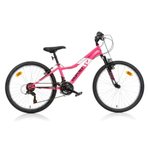 BICICLETTA 24 MTB AURELIA LADY RING ROSA FLUO SHIMANO 18 V