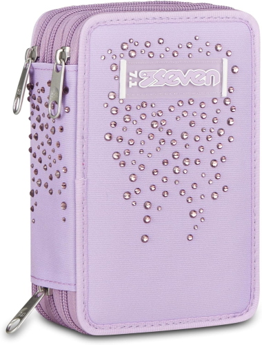 ASTUCCIO BUSTINA 3 ZIP SEVEN ASTUCCI 3 ZIP VIOLA CON STRASS VIOLA