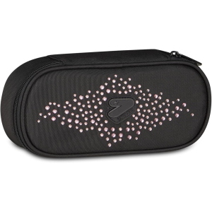 ASTUCCIO BUSTINA ROUND PLUS SEVEN GLITZYCUTE NERO CON STRASS ROSA