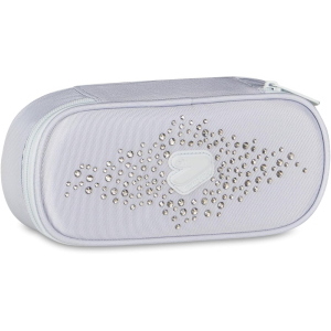 ASTUCCIO BUSTINA ROUND PLUS SEVEN GLITZYCUTE BIANCO CON STRASS ARGENTO
