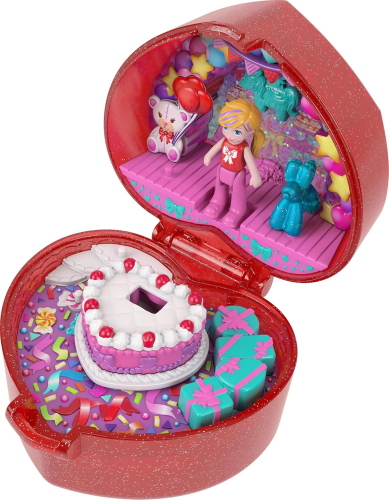 POLLY POCKET COFANETTO PORTAGIOIE CON MINI BAMBOLA 80° ANNIVERSARIO
