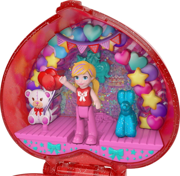 POLLY POCKET COFANETTO PORTAGIOIE CON MINI BAMBOLA 80° ANNIVERSARIO