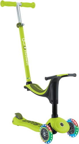 GLOBBER - MONOPATTINO EVOLUTIVO GO-UP SPORTY LIGHT - LIME GREEN-KHAKI GREEN