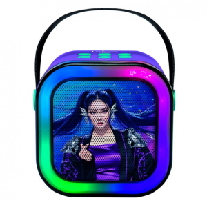 CASSA PORTATILE KARAOKE K-POP DEMON HUNTERS ACADEMY CON 2 MICROFONI WIRELESS