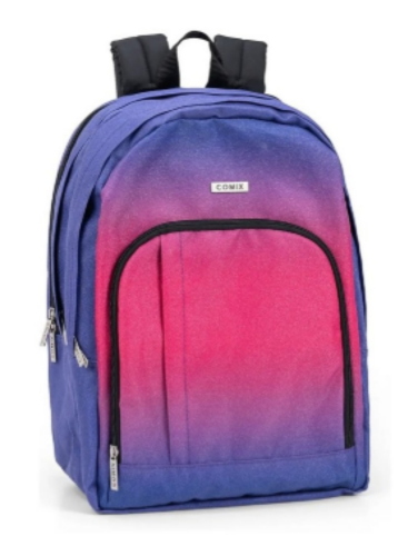 ZAINO ORGANIZZATO SFUMATO GLITTER FUXIA COMIX