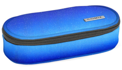 ASTUCCIO BUSTINA OVALE ORGANIZZATO SFUMATO GLITTER BLU COMIX
