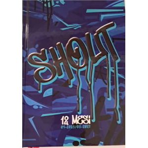 DIARIO AGENDA DATA FISSA 12 MESI SHOUT SPRAY BLU