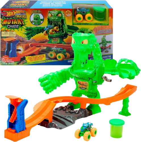 HOT WHEELS MONSTER TRUCK MUTANT RHINOMITE PISTA SFIDA IL AL MOSTRO