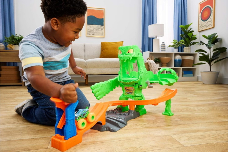 HOT WHEELS MONSTER TRUCK MUTANT RHINOMITE PISTA SFIDA IL AL MOSTRO