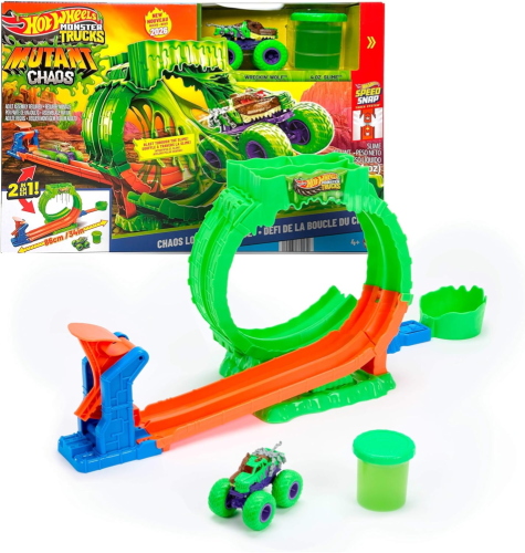 HOT WHEELS MONSTER TRUCK WRECKIN WOLF MUTANT PISTA SFIDA DEL LOOP