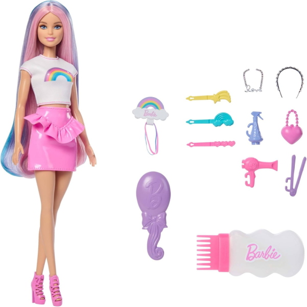 BARBIE RAINBOW BAMBOLA CHIOMA ARCOBALENO