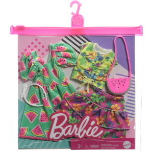 BARBIE LOOK COMPLETI OUTFIT GONNA E TOP FLOREALI / VESTITO ANGURIA