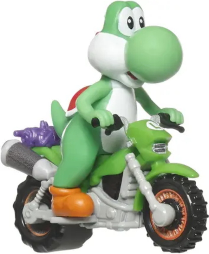 HOT WHEELS SUPER MARIO GALAXY MOVIE MOTOCROSS YOSHI VERDE