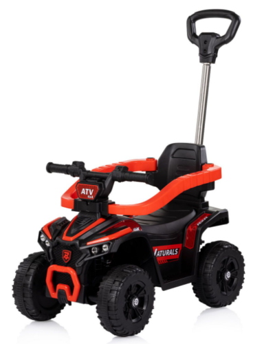 QUAD RIDE ON CON MANIGLIA ROSSO 4 IN 1