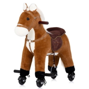 PONY CAVALVABILE CON RUOTE E SUONI MARRONE