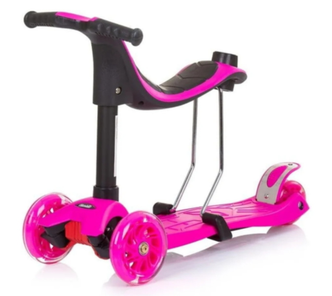 SCOOTER MULTI PLUS 3 IN 1 CON MANIGLIE ROSA