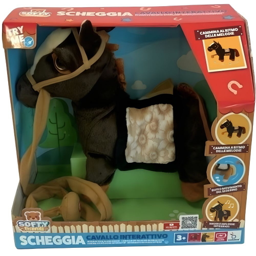 SOFTY FRIENDS SCHEGGIA CAVALLO PELUCHE INTERATTIVO CON SUONI