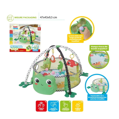 BABY TOON PALESTRA RANA 2 IN 1 CON 40 PALLINE
