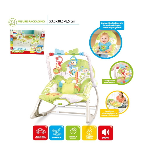 BABY TOON SEDIOLINA A DONDOLO CON VIBRAZIONE