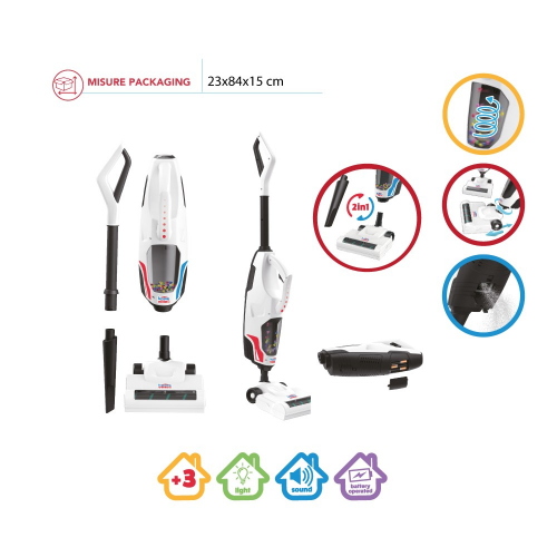 HOME VILLE ASPIRAPOLVERE 2 IN 1 CON SUONI E LUCI