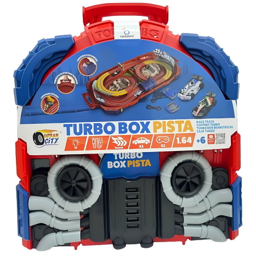 URBAN CITY TURBO BOX PISTA IN SCALA 1:64 USB CON LUCI