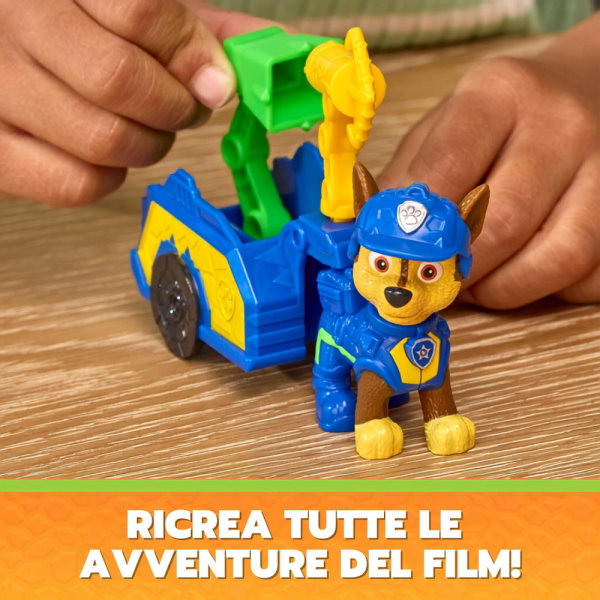 PAW PATROL DINO MOVIE CUCCIOLO CHASE CON RIMORCHIO