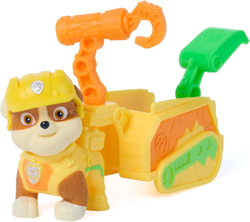 PAW PATROL DINO MOVIE CUCCIOLO RUBBLE CON RIMORCHIO