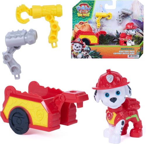 PAW PATROL DINO MOVIE CUCCIOLO MARSHALL CON RIMORCHIO