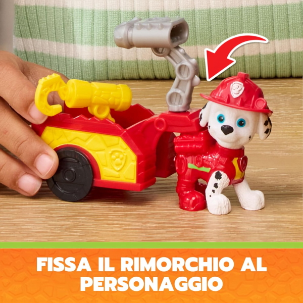 PAW PATROL DINO MOVIE CUCCIOLO MARSHALL CON RIMORCHIO