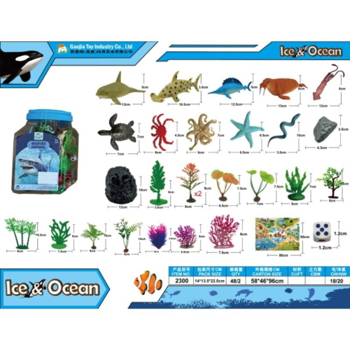 WONDER ANIMALS BARATTOLO OCEAN 28 PEZZI