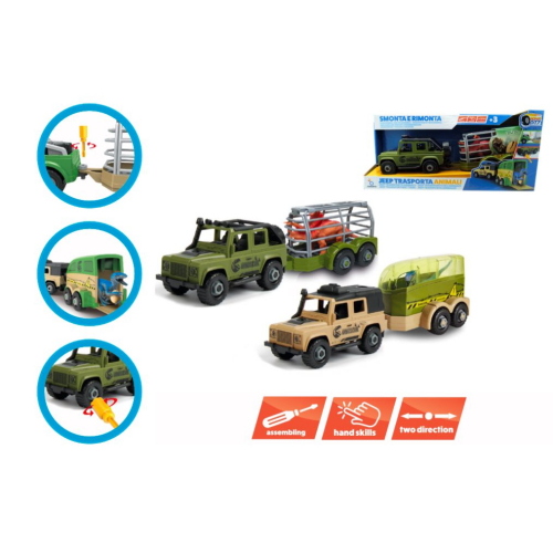 JEEP TRASPORTA ANIMALI 2 COLORI ASS