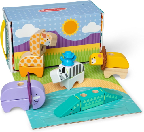 MELISSA & DOUG BLOCKABLES SET DEL SAFARI 34 PEZZI