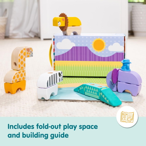 MELISSA & DOUG BLOCKABLES SET DEL SAFARI 34 PEZZI