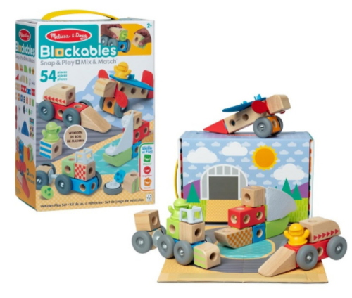 MELISSA & DOUG BLOCKABLES SET DEI VEICOLI 54 PEZZI