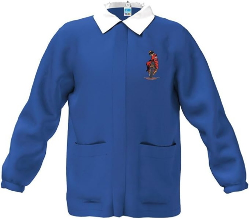 GREMBIULE CASACCA BAMBINO BLU FANTASIA MOTO MISURA 6 ANNI