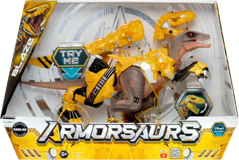 ARMORSAURS DINOSAURO ARMOR-UP - YELLOW RAPTOR - BLAZE